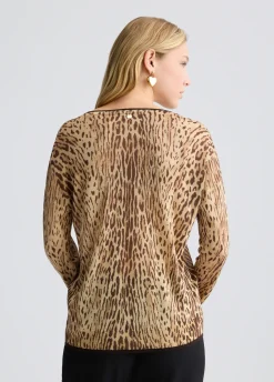 Maglia con stampa animalier