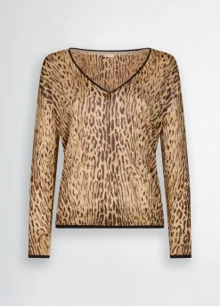 Maglia con stampa animalier