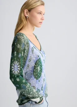 Maglia con stampa bandana
