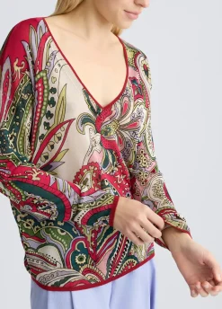 Maglia con stampa foulard