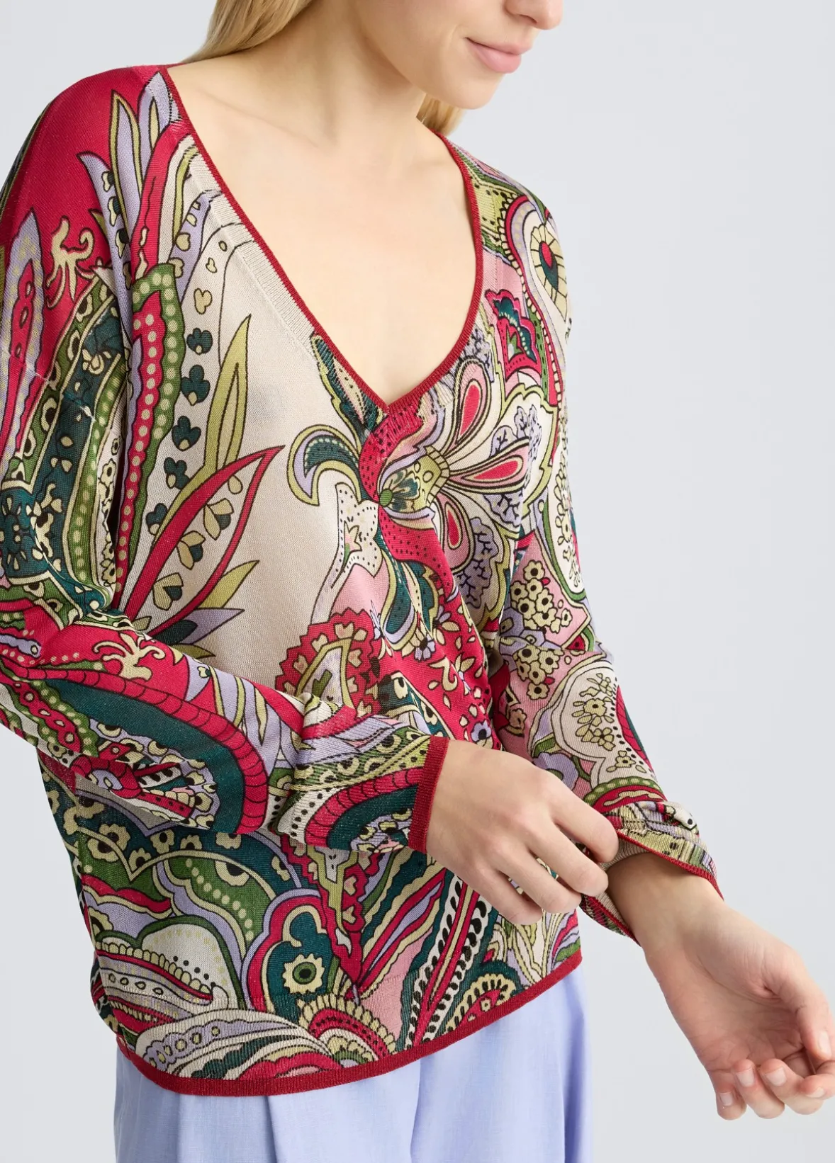 Maglia con stampa foulard
