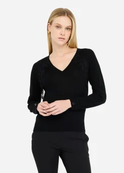 Maglia in lana con pizzo
