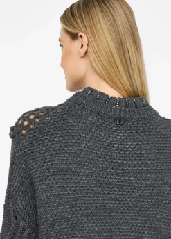 Maglia in lana con traforature