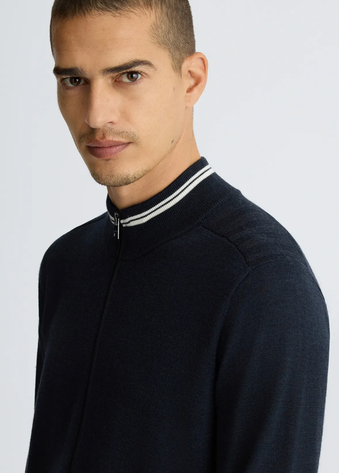 Maglia in lana con zip