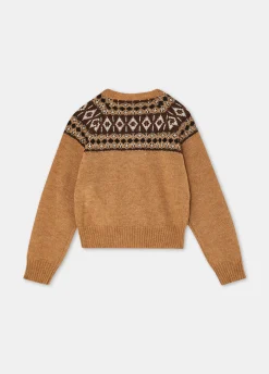 Maglia jacquard in misto alpaca