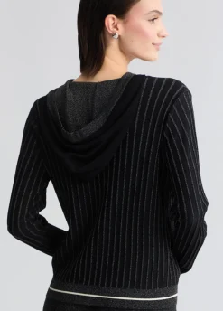 Maglia lurex® con cappuccio