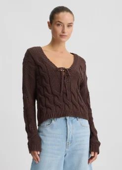 Maglione a trecce