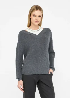 Maglione con ricami gioiello