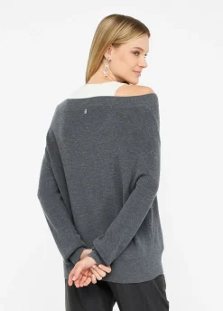 Maglione con ricami gioiello