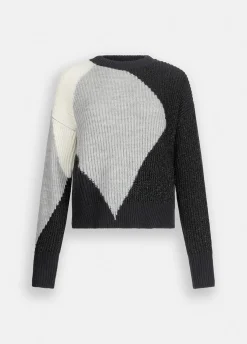 Maglione in lana con intarsi