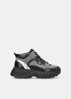 Mid sneakers in glitter mesh