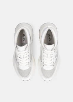 Mid sneakers in glitter mesh