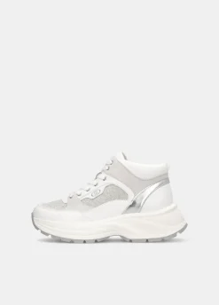 Mid sneakers in glitter mesh