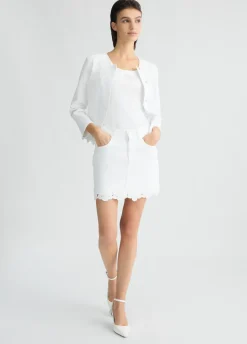 Minigonna con ricami crochet