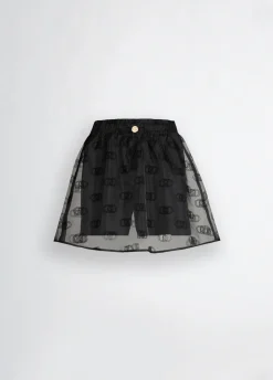 Minigonna in organza stampata