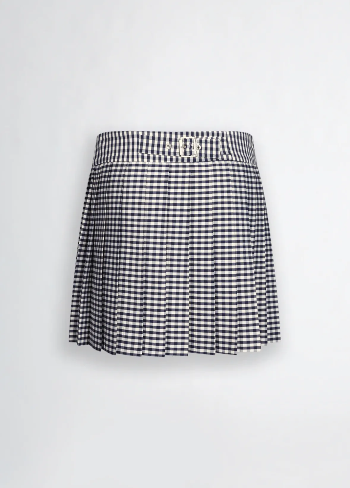 Minigonna plissé check