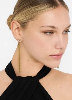 Orecchini con nappine metalliche