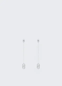 Orecchini pendenti con logo