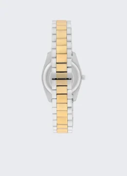 Orologio bicolor in acciaio con brill