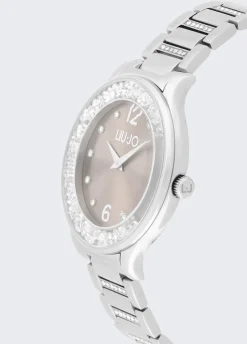 Orologio in acciaio con brill