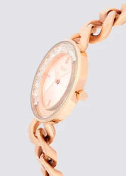 Orologio in acciaio con catena gioiello