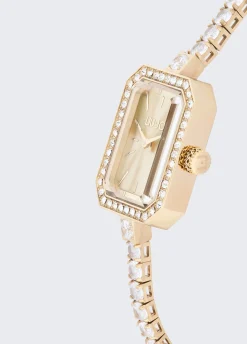 Orologio in acciaio e cristalli