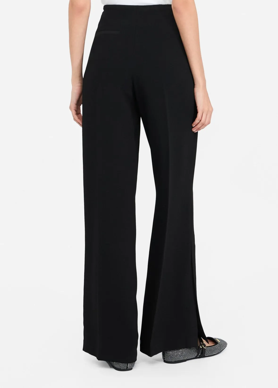 Pantaloni a palazzo in envers satin