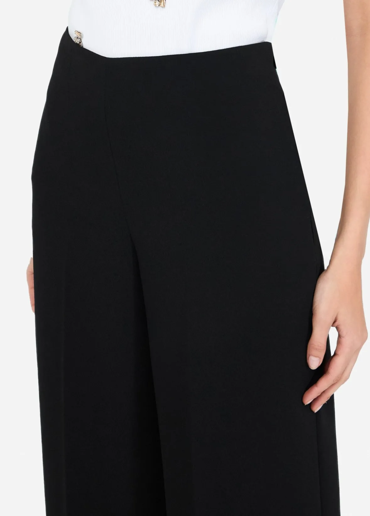 Pantaloni a palazzo in envers satin