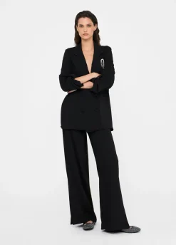 Pantaloni a palazzo in envers satin
