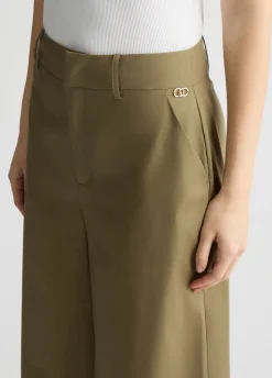 Pantaloni a palazzo in popeline