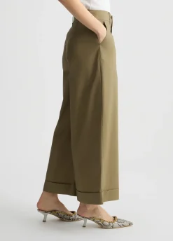 Pantaloni a palazzo in popeline