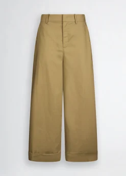 Pantaloni a palazzo in popeline