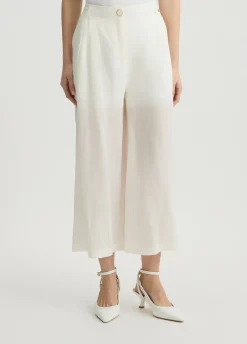Pantaloni a palazzo in ramiè