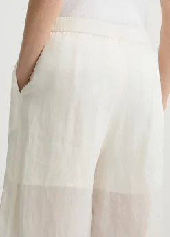 Pantaloni a palazzo in ramiè