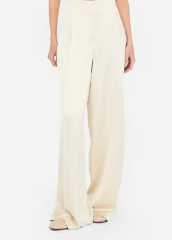 Pantaloni a palazzo in raso