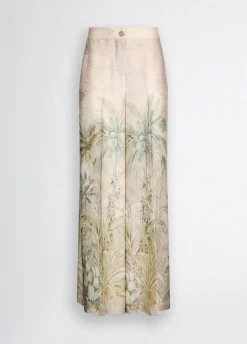 Pantaloni a palazzo in twill stampato