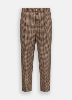 Pantaloni a quadretti con pince