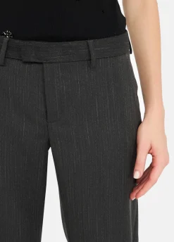 Pantaloni a sigaretta gessati