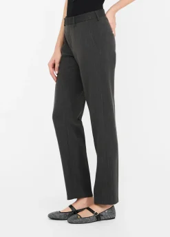 Pantaloni a sigaretta gessati