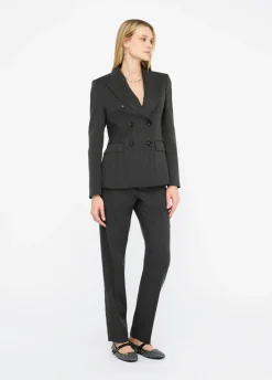 Pantaloni a sigaretta gessati