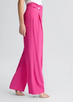 Pantaloni a vita alta con alamari