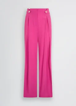 Pantaloni a vita alta con alamari