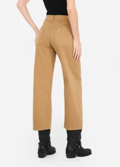 Pantaloni carrot fit a vita alta