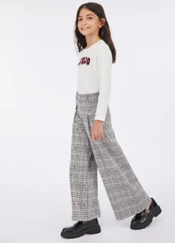 Pantaloni check in jersey