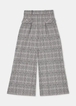 Pantaloni check in jersey