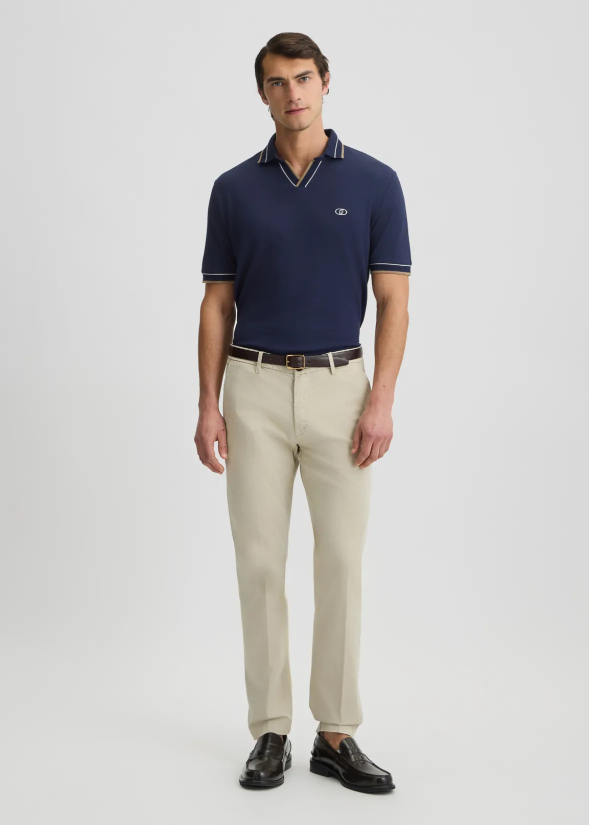 Pantaloni chino jacquard