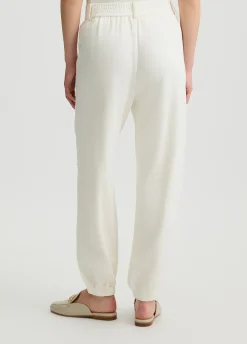 Pantaloni con logo e strass