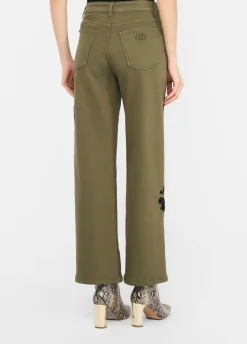 Pantaloni con ricami