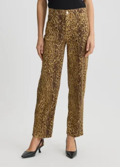 Pantaloni con stampa animalier