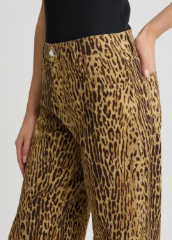 Pantaloni con stampa animalier
